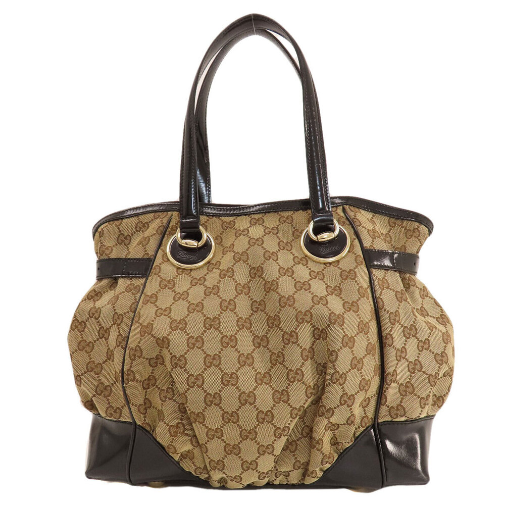 Gucci GG Pattern Full Moon Tote Bag monogram leather Black - Picture 11 of 11